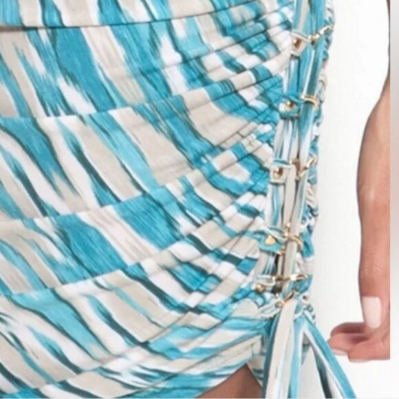 Michael Kors Teal and cream dress - Picture 2 of 10